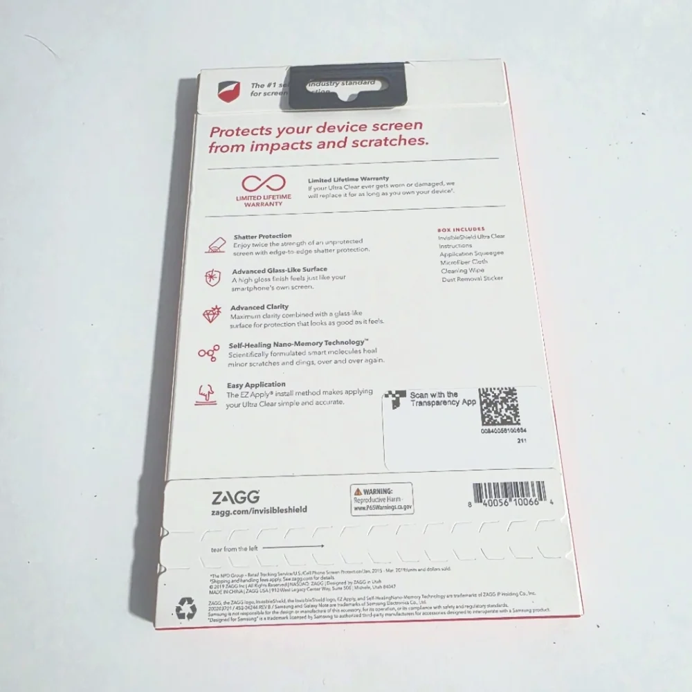 Zagg Invisible Shield Ultra Clear Screen Protector for Samsung Galaxy Note10+